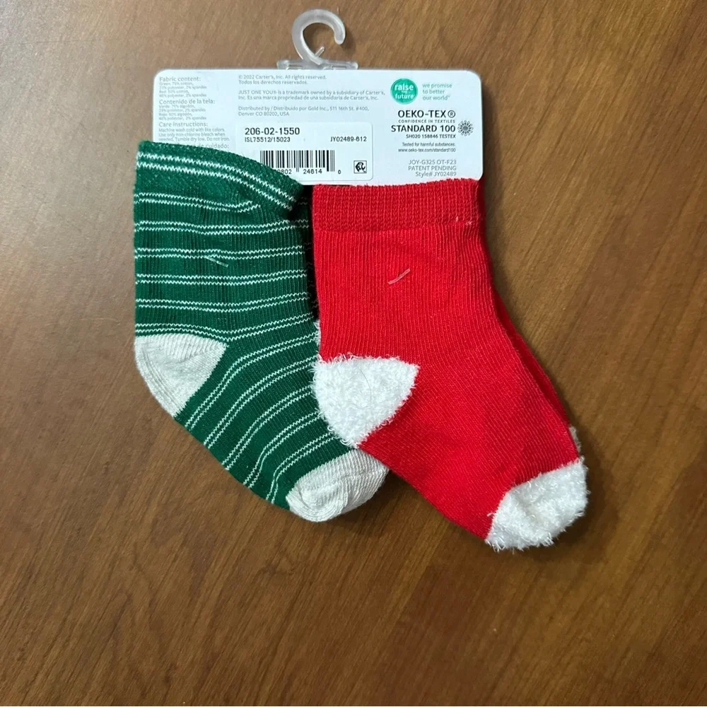 Carters Just One You 2 pair baby socks - 6-12 months - NEW